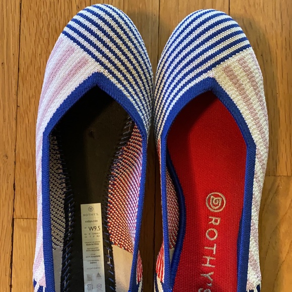 Pink Mixed Striped Rothy’s 9.5 - Picture 1 of 2